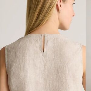 Quince Sleeveless Beige Tank Top